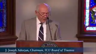 Saint Louis University Board Chairman Adorjan Introduces President-Elect Pestello, Ph.D.