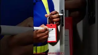 LOTO Step-5: Apply Tagout#electrical #construction #safetyawareness #safetyfirst #aivideo#NAVAVLOGS1