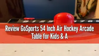 Review GoSports 54 Inch Air Hockey Arcade Table for Kids & Adults - Includes 2 Pushers, 3 Pucks, AC