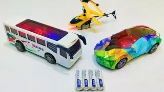 3D Lights Rc Car & 3D Lights Rc Bus | Radio Control Helicopter | Bus | Remote Control Car | Tour bus
