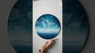 Fata Morgana 🌬️ / Leaf impressions painting / landscape painting ideas