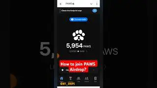 How to join PAWS Airdrop || Complete Paws Task #Paws #Ton #airdrop