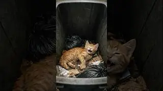Życzliwy nieznajomy pomaga bezbronnemu kotku wyrzuconemu na śmietnik jak śmieci #ratunek #zwierzęta