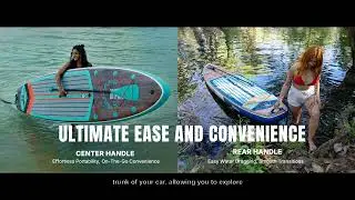 Ultimate Family Fun: Extra Large Inflatable Paddle Board for 3 Beginner Friendly with Phone Pouch