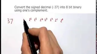 Represent a negative number in binary using ones complement