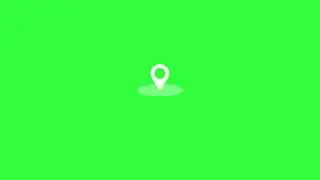 Location icon green screen animation