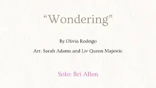 Wondering by Olivia Rodrigo - A cover by Take Note A Cappella