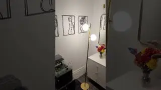 Modern Globe Floor Lamp Gold Foot Switch