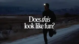 Running in the dark. On a county road.