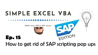 How to get rid of SAP scripting pop ups?