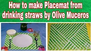 How to make Placemat from drinking straws by Olive Muceros