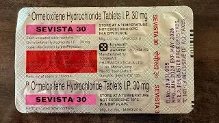 SEVISTA 30|Ormeloxifene Hydrochloride Tablets IP 30mg|Contraception,Breast Disease,Abnormal bleeding