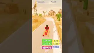 Wild west cart slide chaos game in ROBLOX gameplay short video ROBLOX games #roblox #shorts