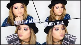 Grungy Red & Blue-Brown Eyes feat. Makeup Geek X Manny Mua Palette