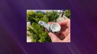 Smoking Pipe Hand Womens Pipes Ceramic Handmade Big Bowl Unique Design Black & White Girly Cute G...