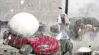 The sky attacks Spain! Terrible hail storm - golf ball sized &ndash; in Catalonia (Aug. 31, 2022)