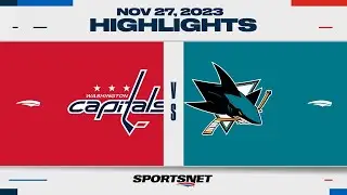 NHL Highlights | Capitals vs. Sharks - November 27, 2023
