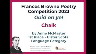 2023 Frances Browne Multilingual Poetry Competition - Ulster Scots Language Category - 1st place