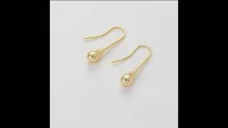 Gold Teardrop Earrings by Philip Jones Jewellery