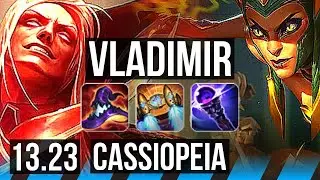 VLADIMIR vs CASSIOPEIA (MID) | Penta, Legendary, 16/2/4, 1.7M mastery | NA Master | 13.23