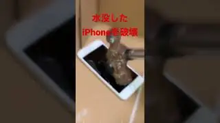 水没して壊れたiPhone 6sを破壊
