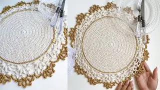 Americano Elegant Redondo | da Nic | Sousplat de crochê 🧶