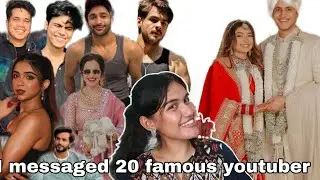 I MESSAGED 20 FAMOUS YOUTUBERS AND WAITED FOR THEIR REPLY.🤯✨ | @triggeredinsaan