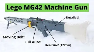 Lego MG42 [Full-Auto Blowback + Moving Belt!] +Mechanism