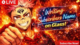 Live Sand Art | Writting Subscriber Name On Glass ❤️☝️☝️