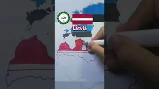 Latvia flag map drawing 🇱🇻 |  Latvijas karoga kartes zīmējums