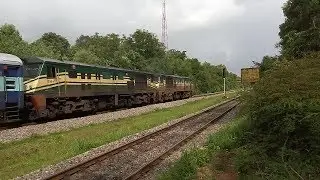Indian Railways: Twin WDP3A powering 22634 Nizamuddin - Trivandrum Superfast!