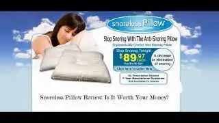 Snoreless Pillow Review - Clinically Proven Snore Solution