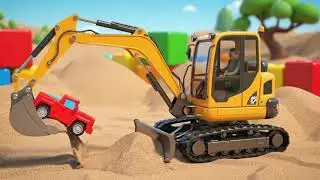 A Little Mishap on the Lawn &ndash; The Mini Excavator Spills Its Toy Load