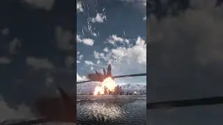 WWII Battleship Under Air Attack Explodes Hard 💣 #ww2 #naval #airattack #combat #shorts
