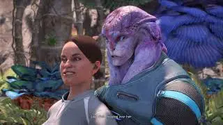 Jaal And Ryder Waterfall Romance Scene: Mass Effect: Andromeda
