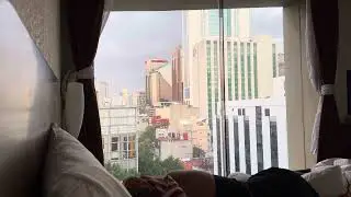40 minutes #naptime #cityscape #sunset window view 9th floor #mexicocity