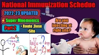 NIS | National Immunization Schedule | Mnemonics | Tricks | Part-2 | How to learn | PSM | updated