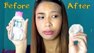 Removing My Makeup Using GARNIER MICELLAR CLEANSING WATER | Jen Orogo