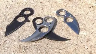 Throwing Neck Knives, Brous Blades Ranger V2, Hawk, and Original Silent Soldier