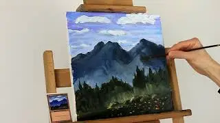 Oil Painting Mountain 01 Magic the Gathering Card #Shorts
