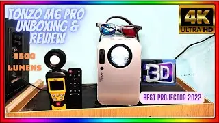 TONZO M6 PRO 4K Portable Projector Unboxing & Review in tamil