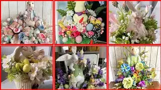 Welcome Spring with This Flocked Bunny and Egg Door Decor&nbsp;(Keywords: Spring, Flocked, Bunny, Egg