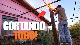 Desmontando estrutara metálica para usar no galinheiro/ EP 02