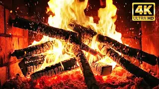 🔥 Уютная атмосфера камина в 4K | Горящие поленья и мягкое потрескивание огня