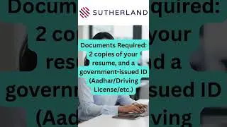 Sutherland Mega Walk-In Drive for 50 Openings| #freshersjobs #customersupport #walkindrive
