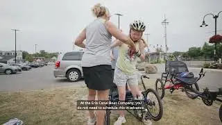 Social story for adaptive cycling equipment rental - Erie Canal Boat Company, Fairport, NY.