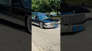 Cadillac hearse classic car Drive By Engine Sound at Bakers Bash 2025 Michigan