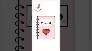 How To Draw A Cute Notebook #artducation #howtodraw #notebook #cutenotebook #drawing #shorts