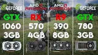 GTX 1060 vs RX 570 vs R9 390 vs GTX 780 Test in 6 Games