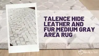 Talence Hide Leather and Fur Medium Gray Area Rug